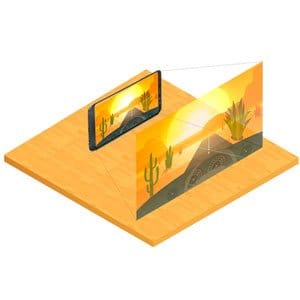 Dibujo de una lupa de pantalla para móvil o tablet