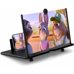 AiMeiteng Lupa movil Pantalla, 16 Pulgadas HD Pantalla Ampliar movil, Amplificador de Pantalla para movil para Ver Películas y Videos