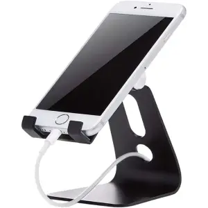 Amazon Basics Soporte ajustable para teléfono móvil, suelto, Individual, Negro