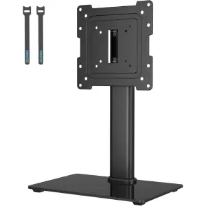 BONTEC Soporte TV Pie para Pantallas de 23-42 Pulgadas LCDLEDOLED Plasma y Curva, Soporte Pie TV Mesa Universal con Rotación y Altura Ajustable, hasta 45kg, Máx. VESA 200x200mm