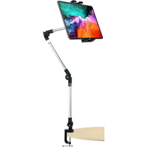 Soporte Ajustable Tablet Mesa, Oilacn Soporte Tablet Movil Brazo Articulado de Aluminio con Rotación 360°