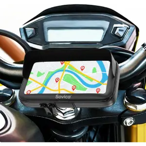 Sovica Soporte movil Moto Impermeable con Visera Pantalla táctil Sensible