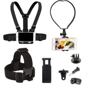 VLOGPOV - Arnés universal para smartphone cabeza soporte de cuello para cámara de acción
