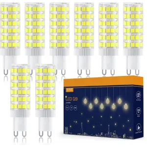 Bombilla LED G9 7w, Tasmor Luz Blanca Fría 6500K, 700 LM